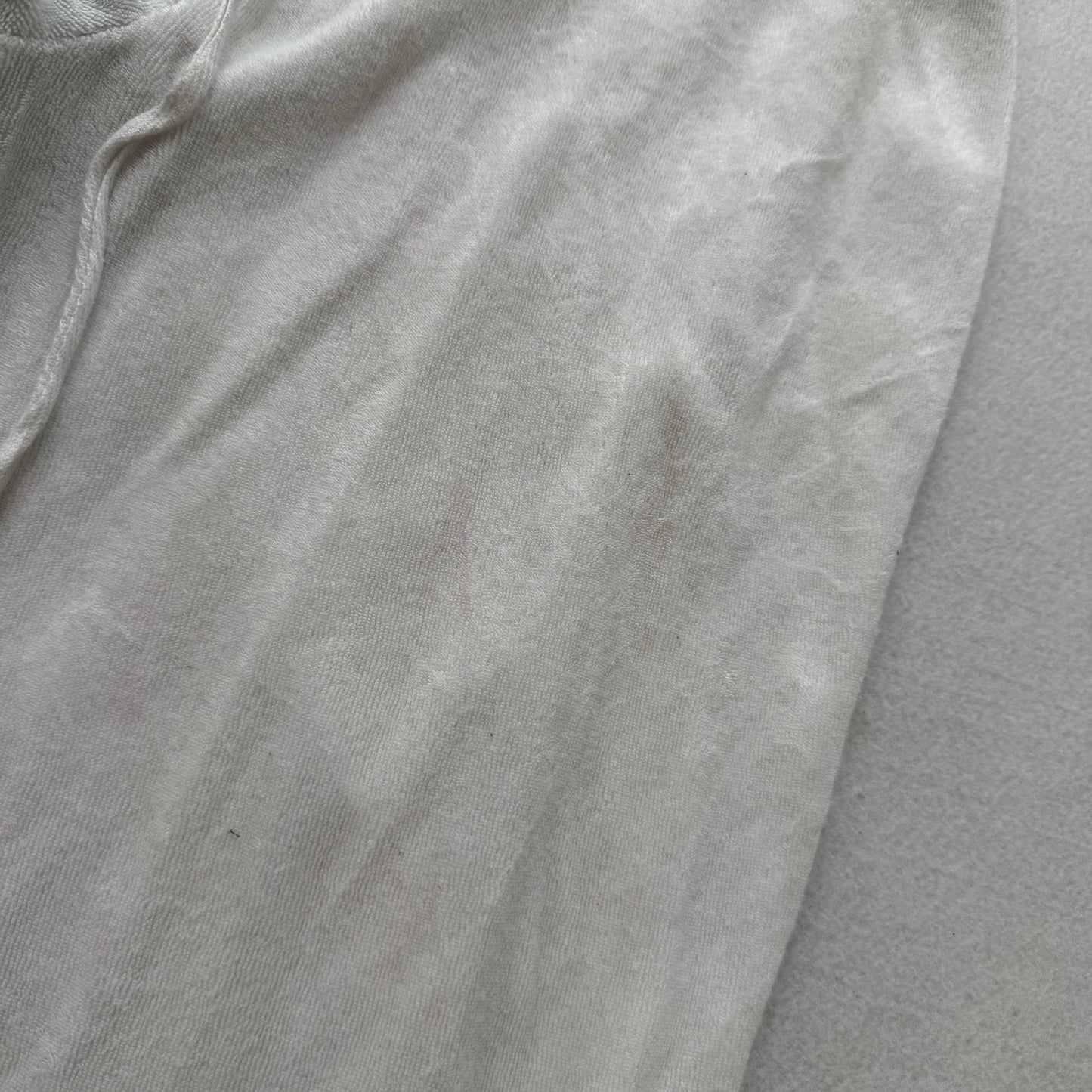 Vintage Juicy Couture Women White Terrycloth Flared Track Pant Drawstring Size S