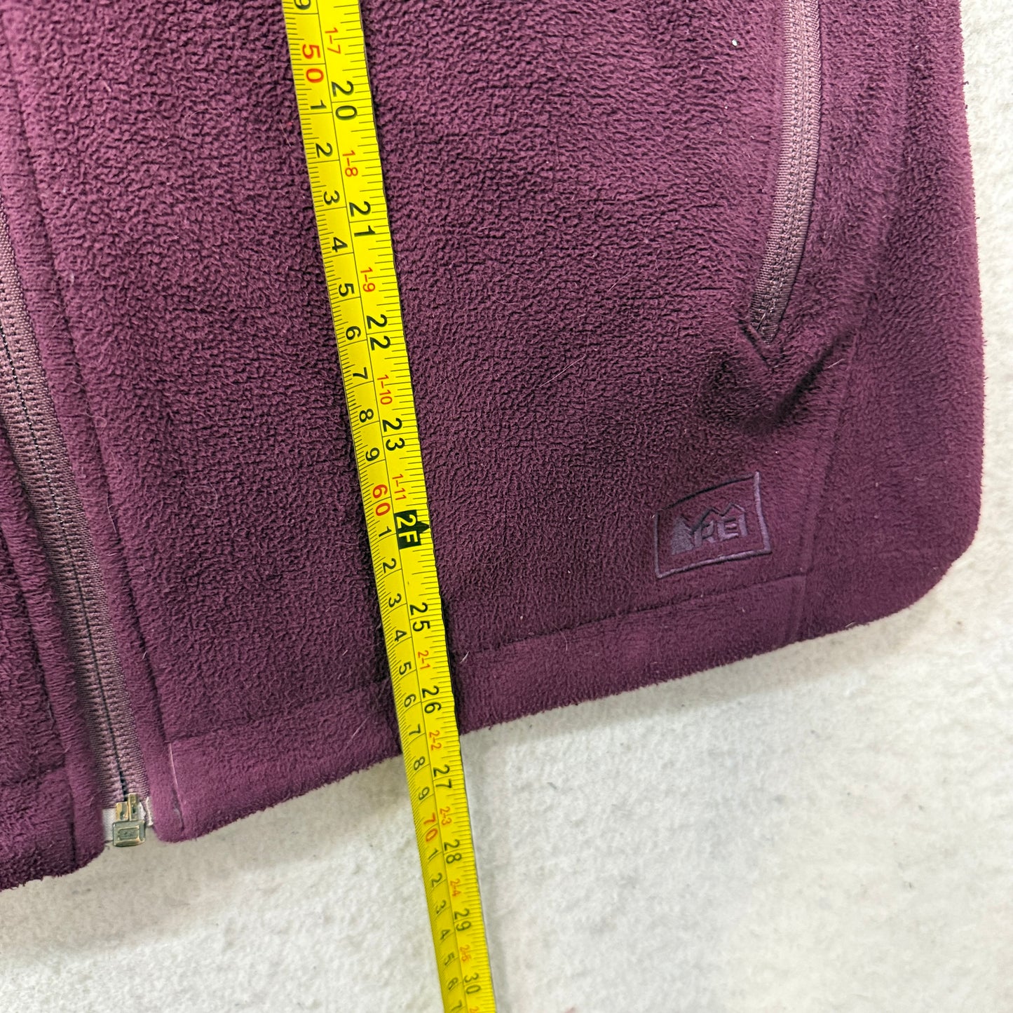 REI Women's Plum Full Zip Fleece Jacket Pocket Hiking Outdoor Casual Size L