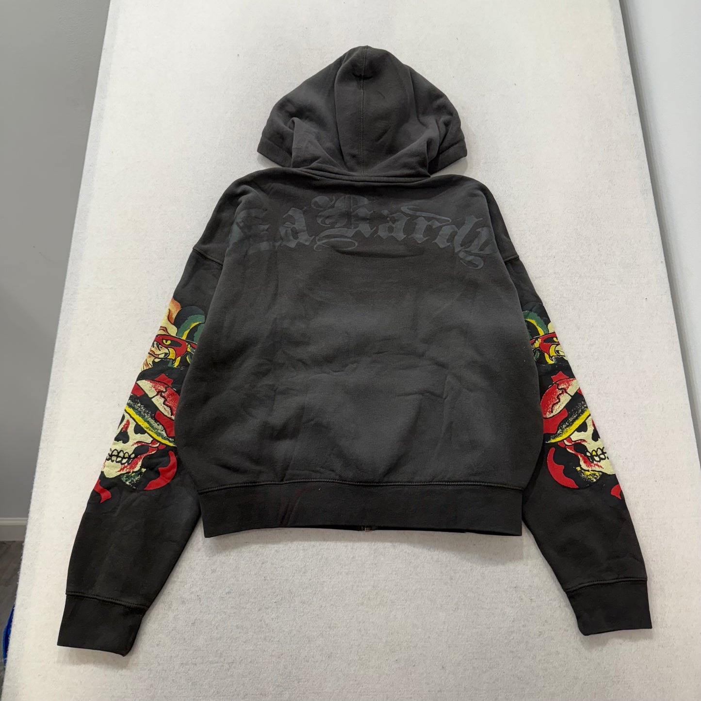Ed Hardy men’s Black Tracksuit Set Zip-Up Hoodie & Drawstring Pants Size M