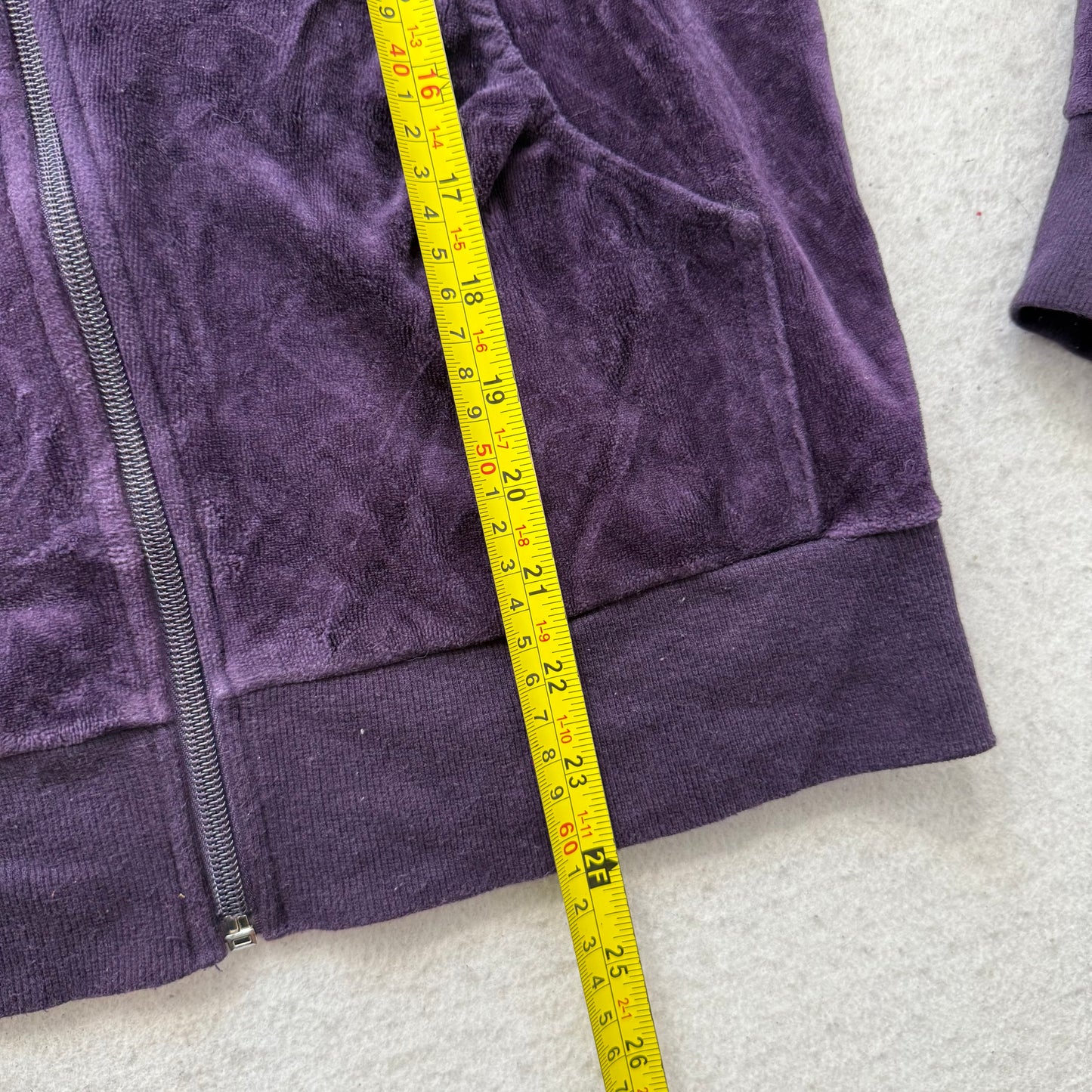 Juicy Couture Women's Eggplant Purple Zip Up Track Jacket Loungewear Y2K Size M