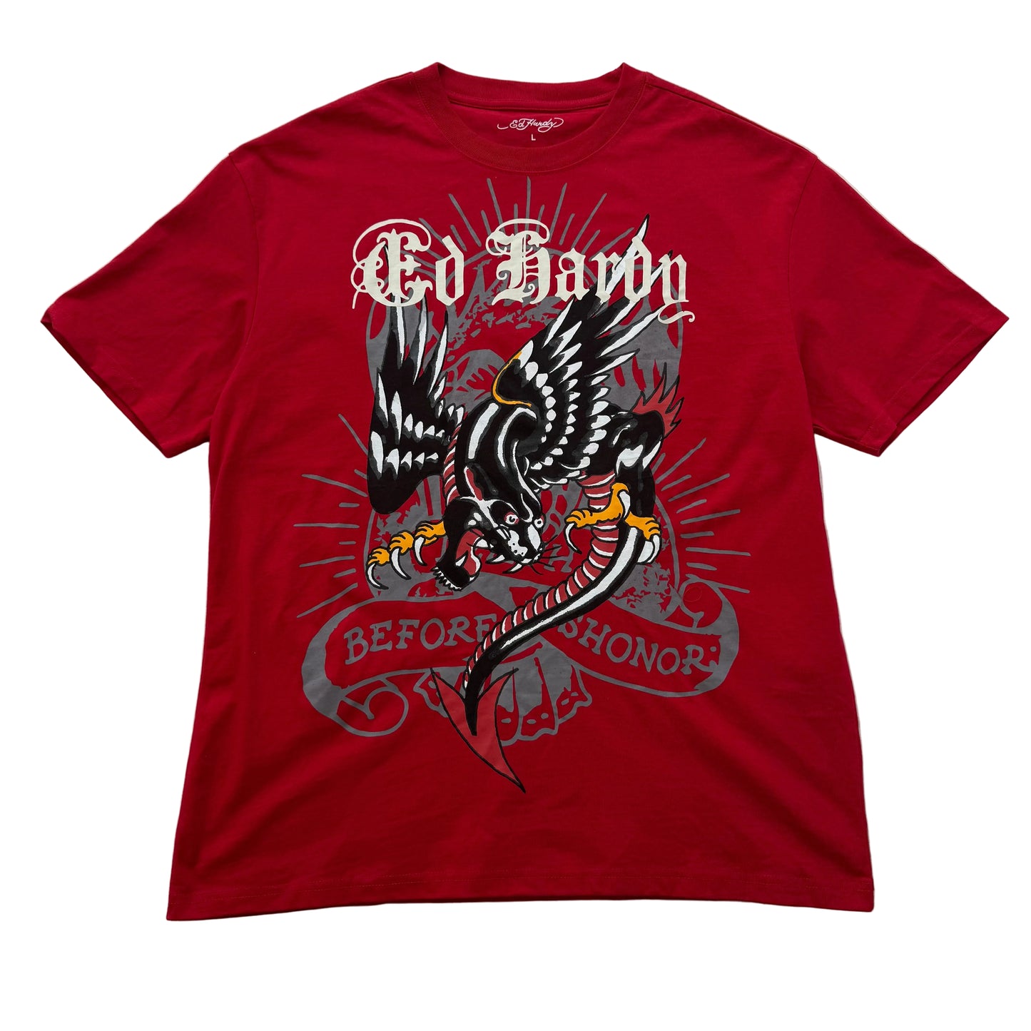 ED HARDY “Dragon Panther” RED GRAPHIC TEE