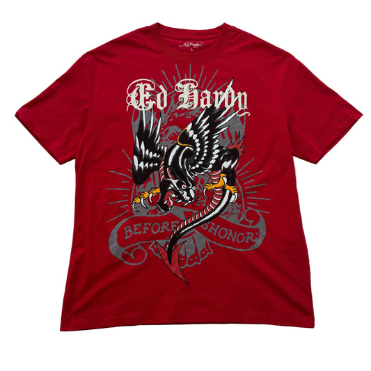 ED HARDY “Dragon Panther” RED GRAPHIC TEE
