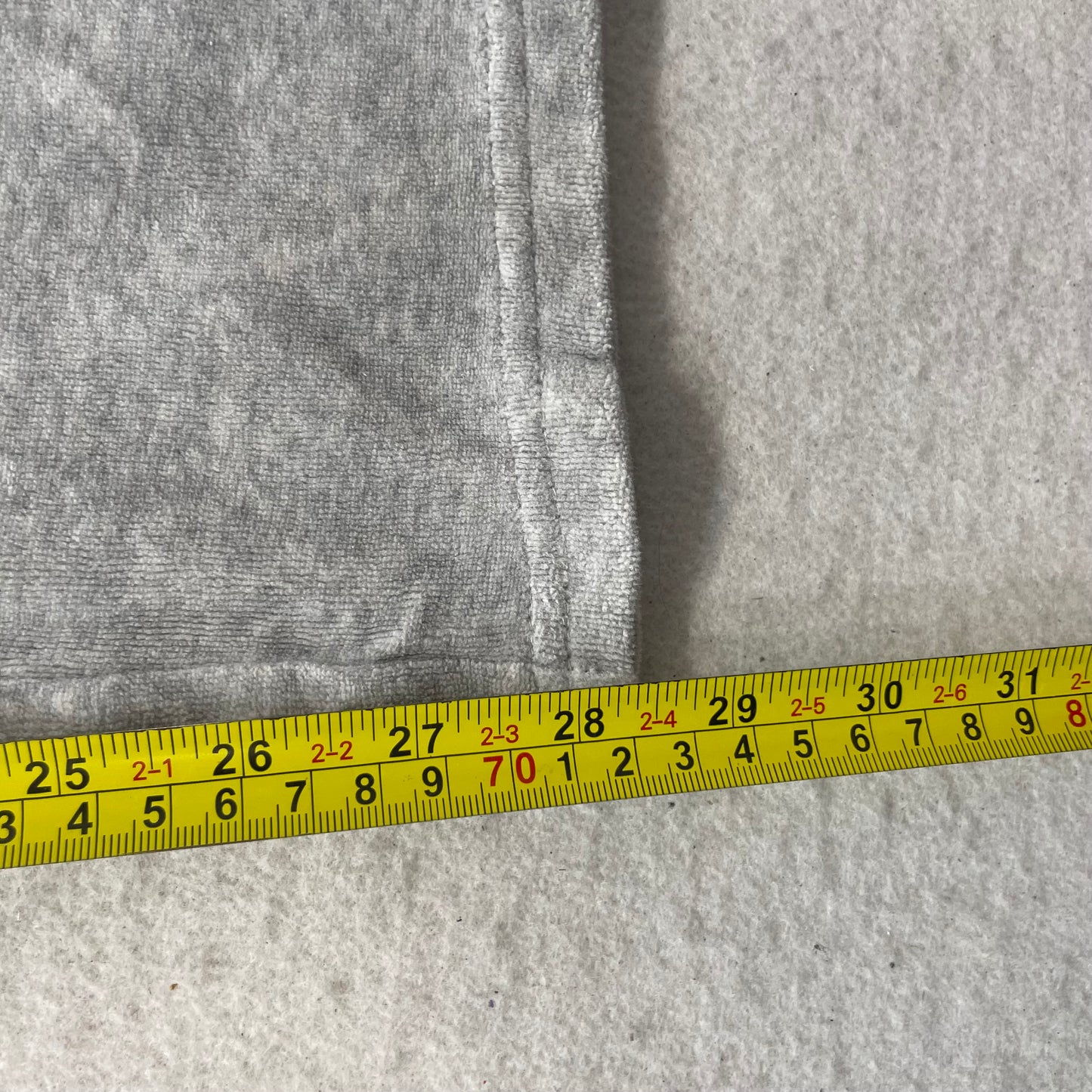 Juicy Couture Women's Heather Gray Velour Flared Track Pant Logo Preppy Size 14