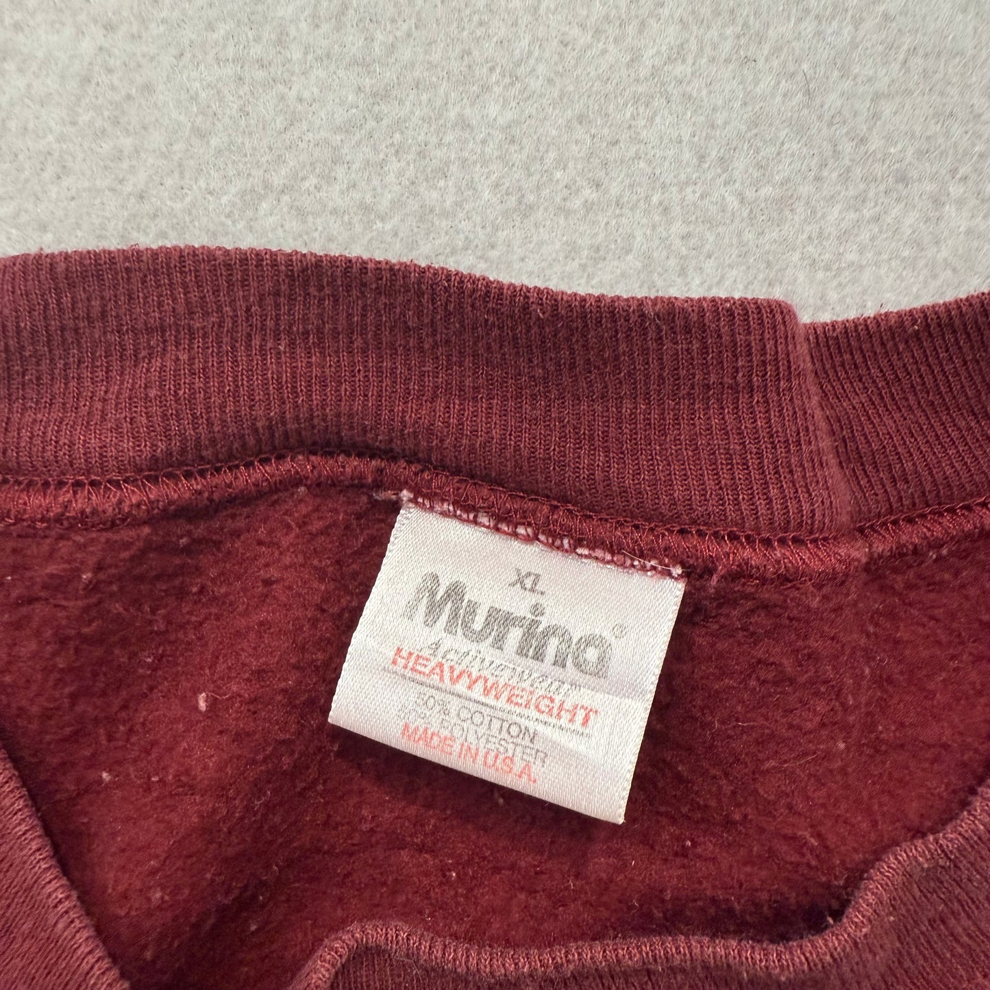 80s Vintage NuBlend Burgundy Heavyweight Crewneck Sweatshirt Size XL