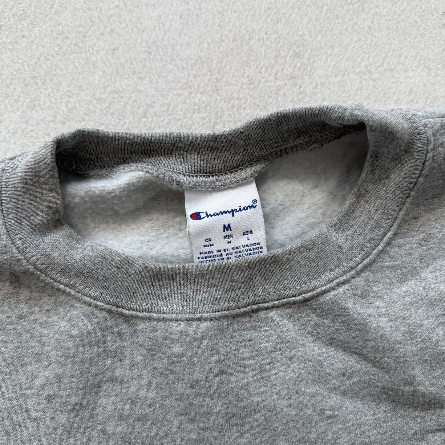 Champions Mens Heather Gray Cotton Collegiate Sweatshirt Crewneck Graphic Size M