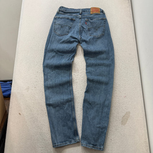 Levi's 505 Men Blue Denim Jeans Straight Fit Pocket Zip-Fly Classic Size W32xL34