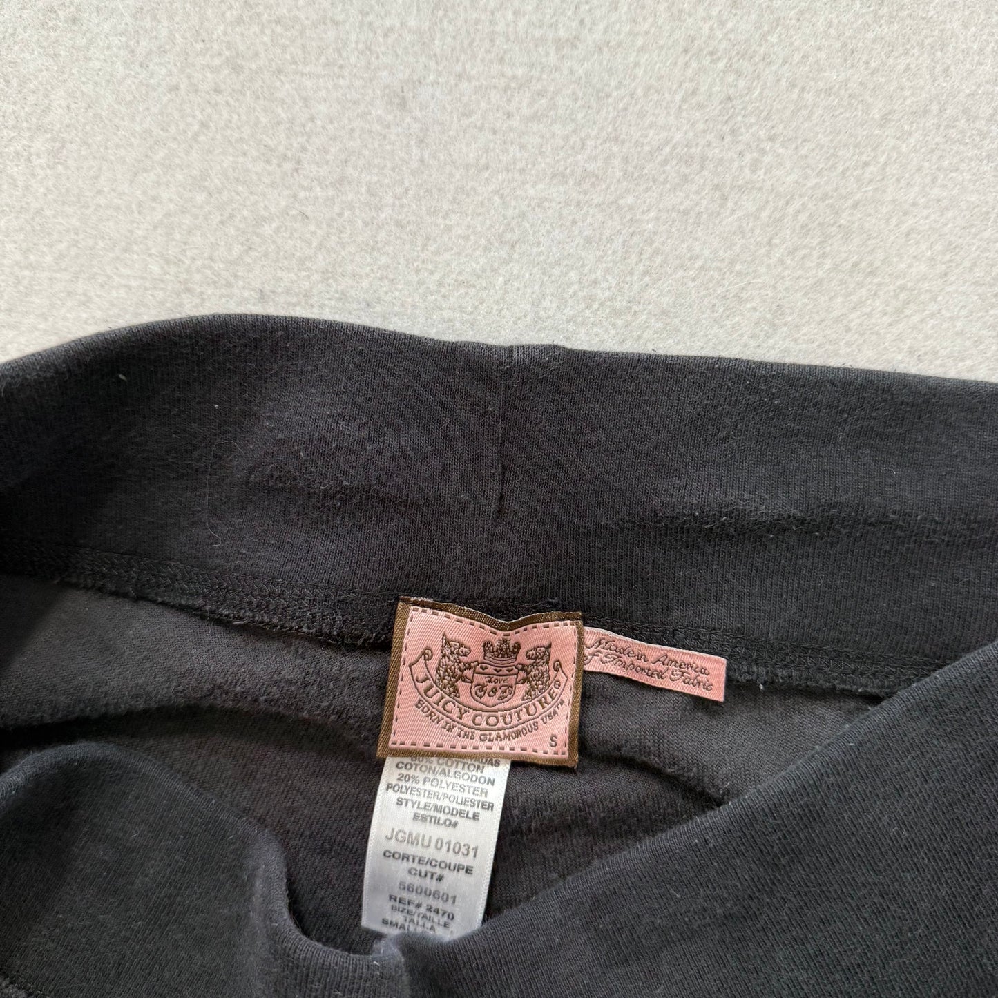 Vintage Juicy Couture Women's Black Velour Flared Track Pant Drawstring Size S