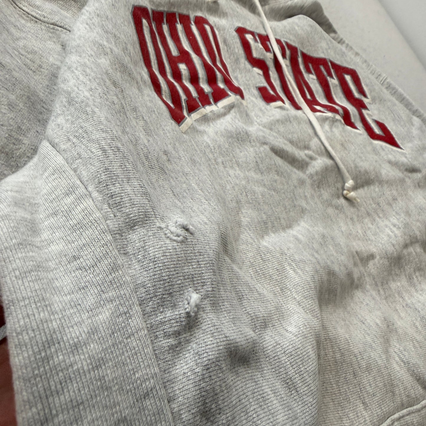 Vintage Crable Sportswear Ohio State Men's Heather Gray Hoodie Pockets Size 2XL