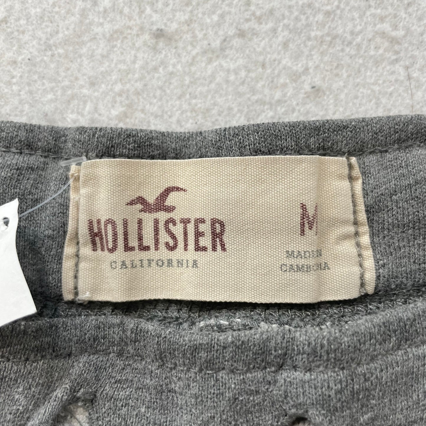 Hollister California Women's Grey Cotton Flared Leg Sweatpant Drawstring Size M