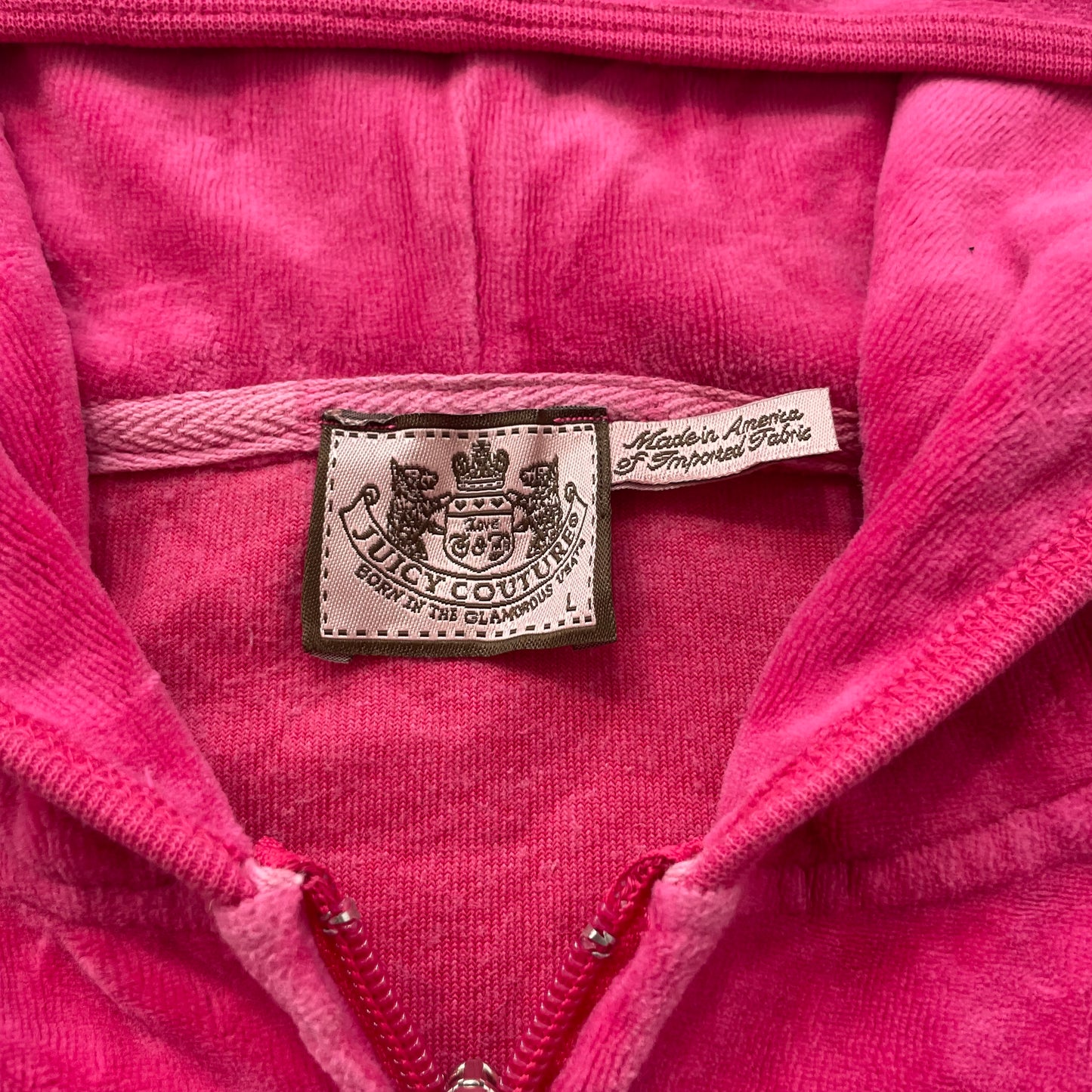 Vintage Juicy Couture Scottie Dogs Women's Hot Pink Velour Tracksuit Set Size L