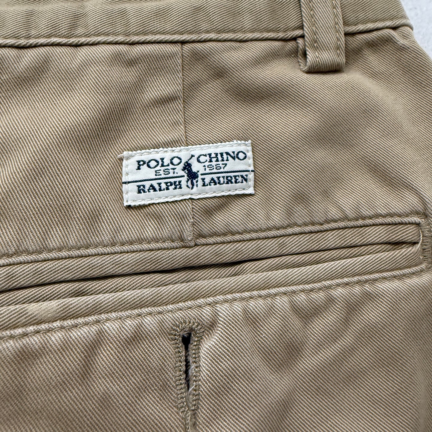 Vintage Polo Ralph Lauren Men's Khaki Chino Pants Straight Leg Pockets Size W33