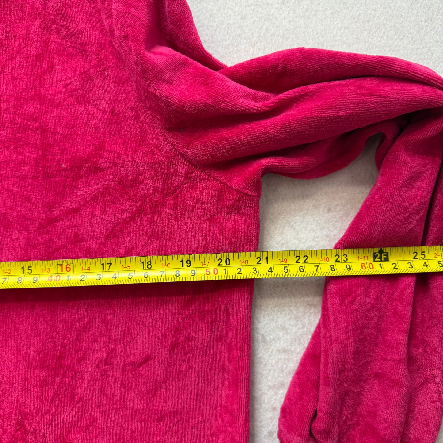 Vintage Juicy Couture Women's Hot Pink Velour Full Zip Hoodie Loungewear Size L