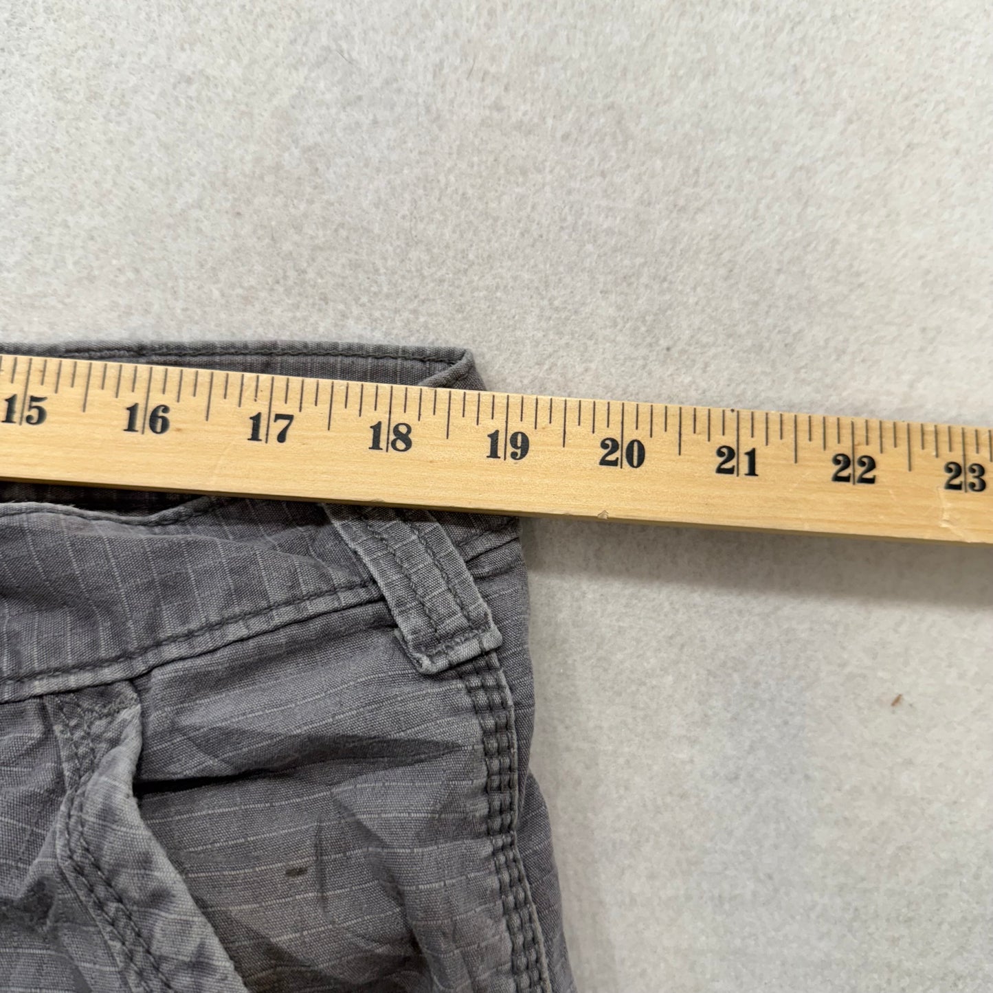Carhartt Gray Cotton Cargo Pants Zipper Pockets Utility Workwear Size 40x32