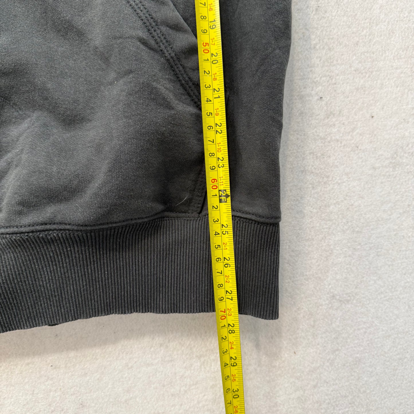 Carhartt Rain Defender Men's Gray Loose Fit Quarter Zip Hooded Sweatshirt Size L