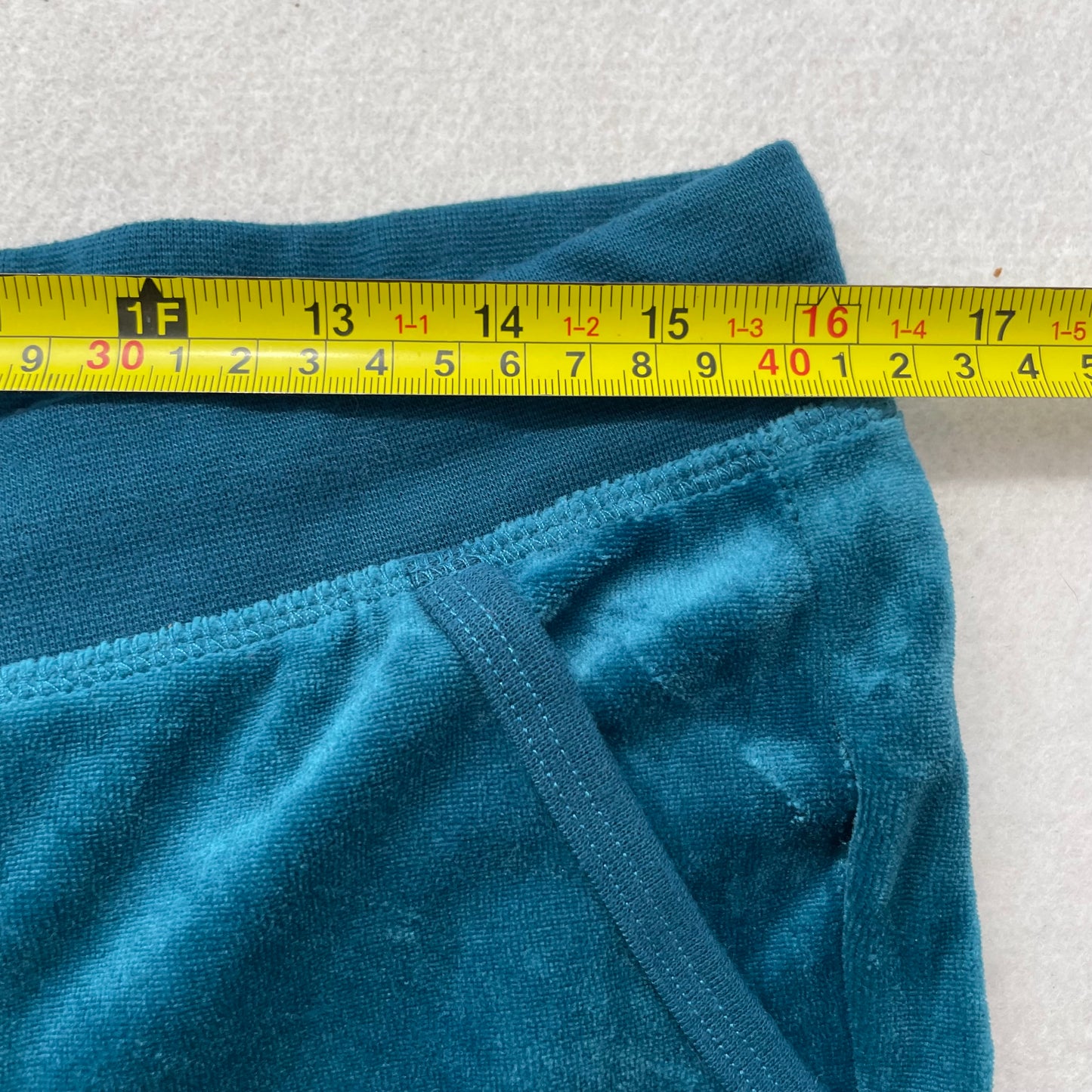 Vintage Juicy Couture Women's Teal Velour Flared Track Pants Pockets Y2k Size S