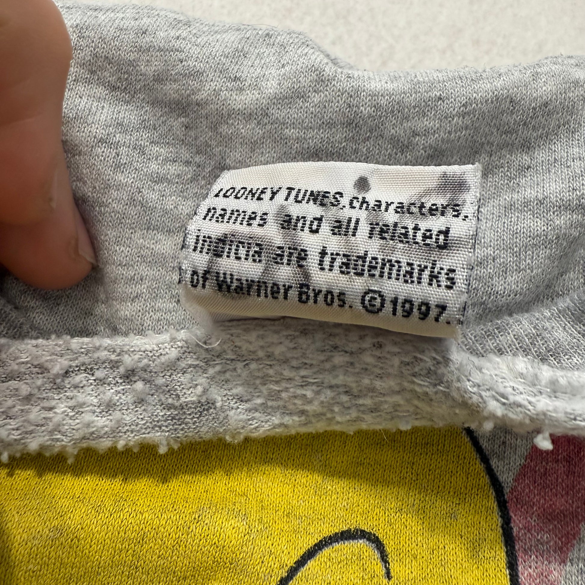 Vintage Looney Tunes Tweety “Absolutely Not!” Grey Graphic Sweatshirt - Clean Curriculums 