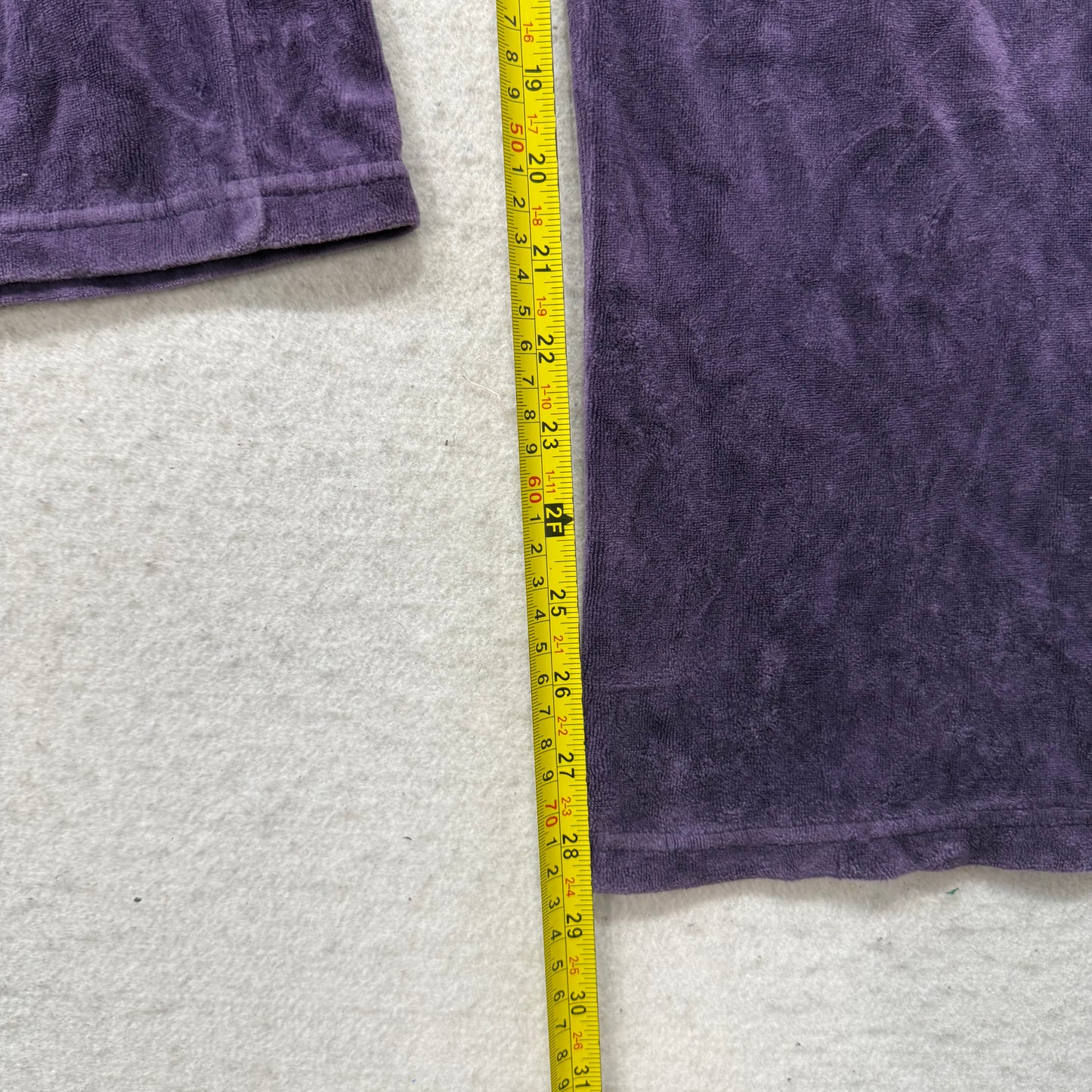 Juicy Couture Womens Deep Purple Velour Flared Leg Track Pant Drawstring Size XL