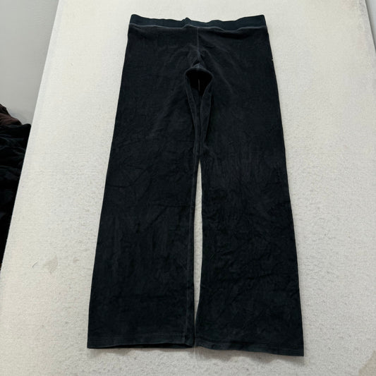 Vintage Juicy Couture Womens Charcoal Velour Flared Track Pant Drawstring Size S