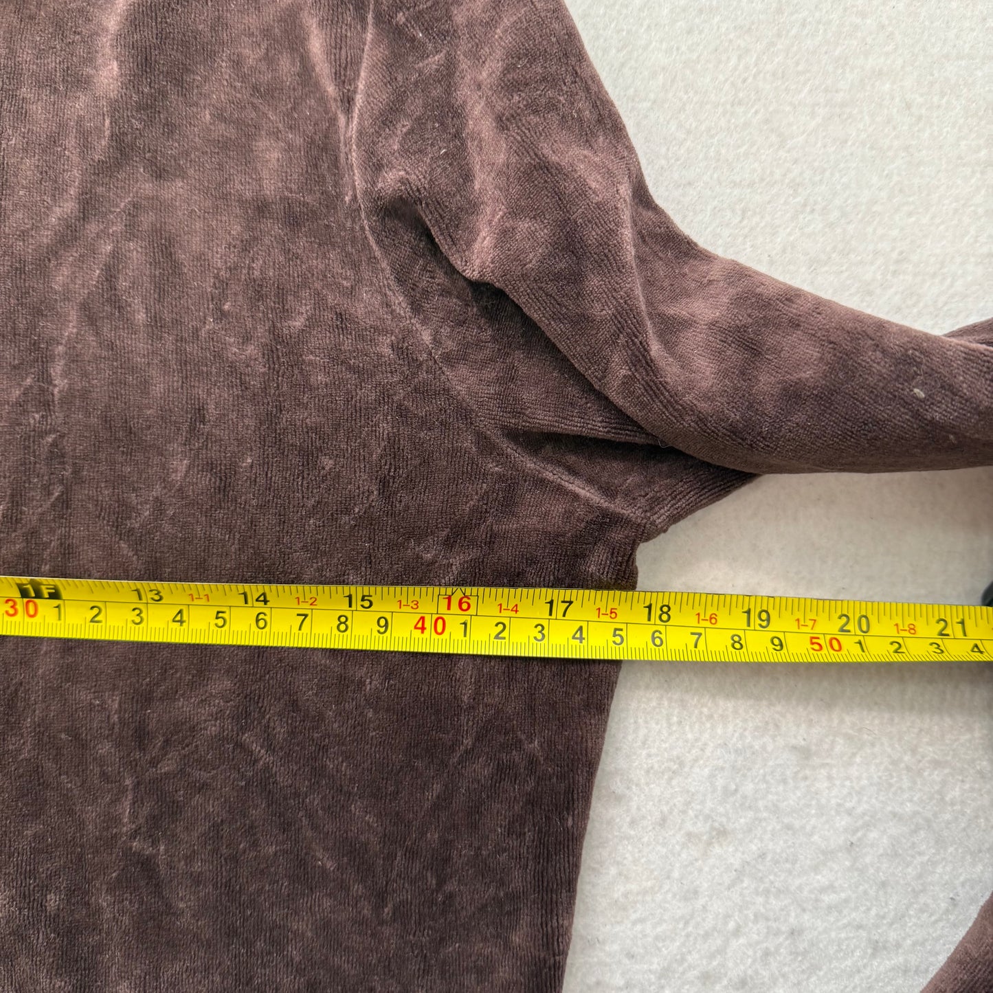 Vintage Juicy Couture Women's Brown Velour Zip Up Hoodie Loungewear Logo Size L