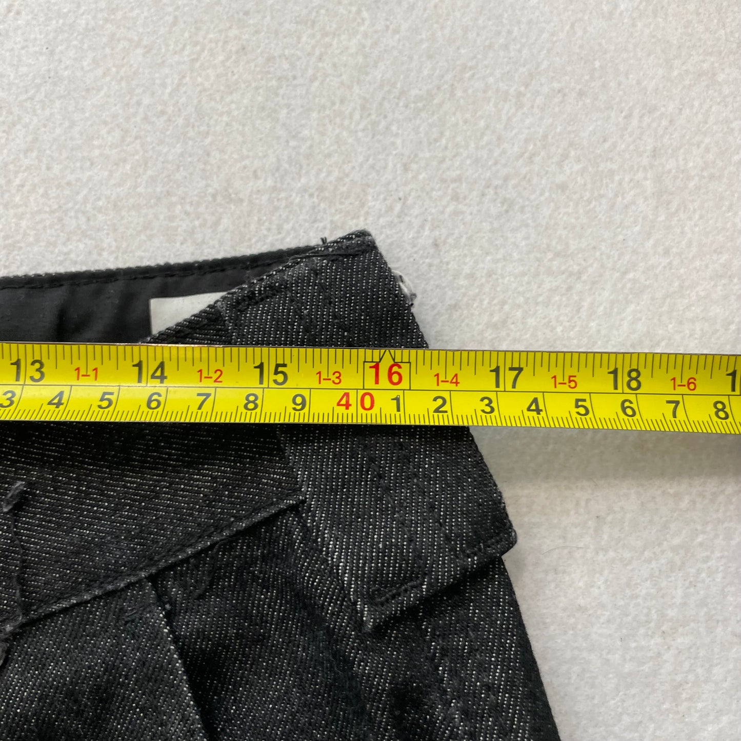 County FB Men's Black Denim Baggy Cargo Pant Streetwear Loose Fit Y2K Size 32x32