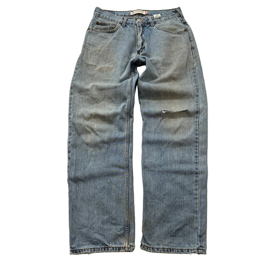 Levi's 550 Men's Blue Relaxed Fit Denim Jeans Pockets Distressed Size W33xL32