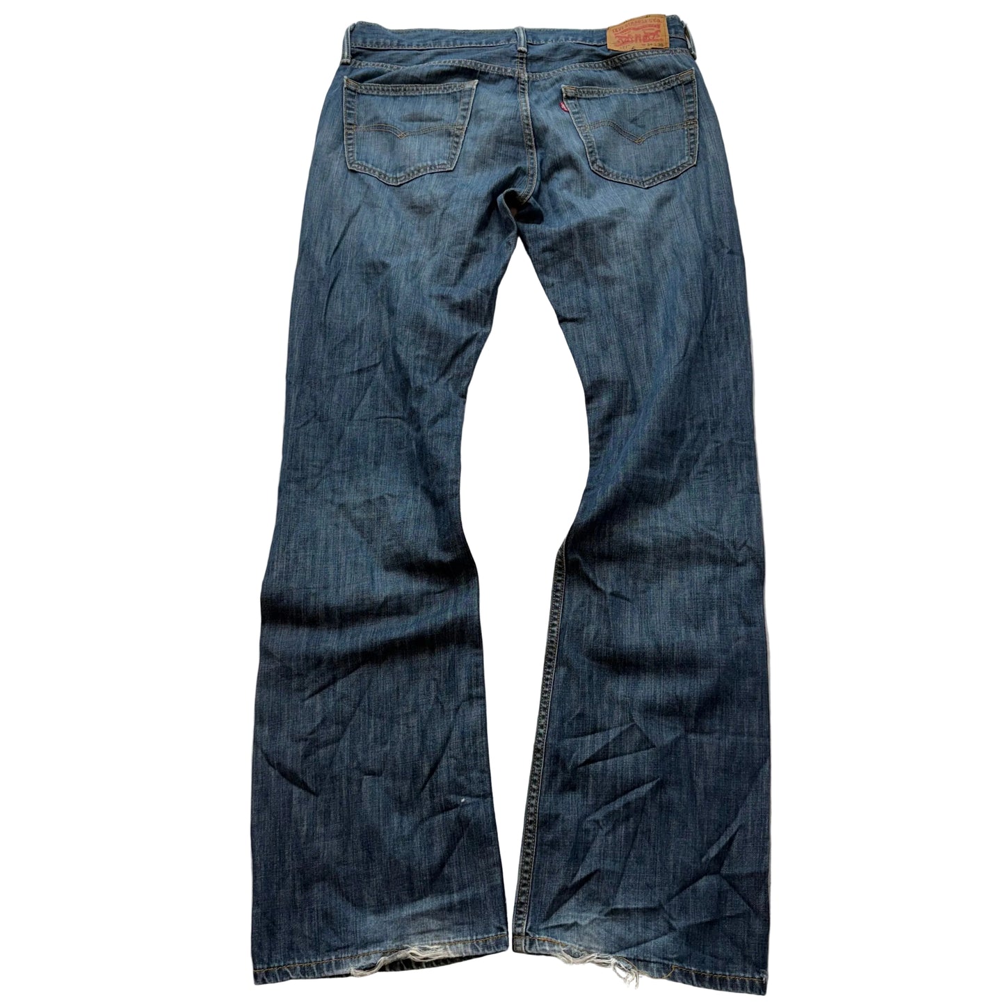 Levi's 527 Men's Blue Slim Bootcut Denim Jeans Pockets Classic Fit Size 34x36