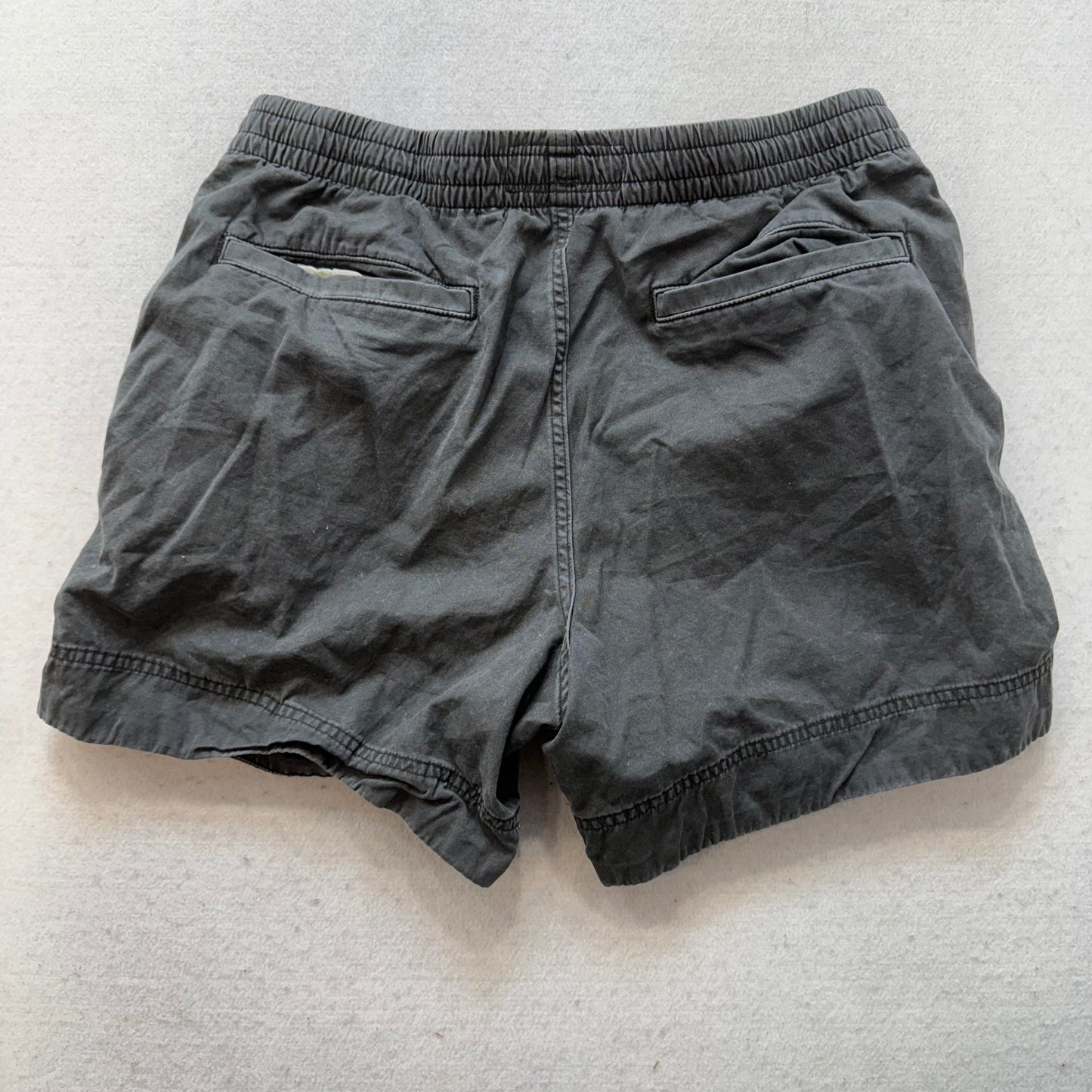 Abercrombie & Fitch Men's Charcoal Gray Cotton Pull On Shorts Zip Pockets Size M
