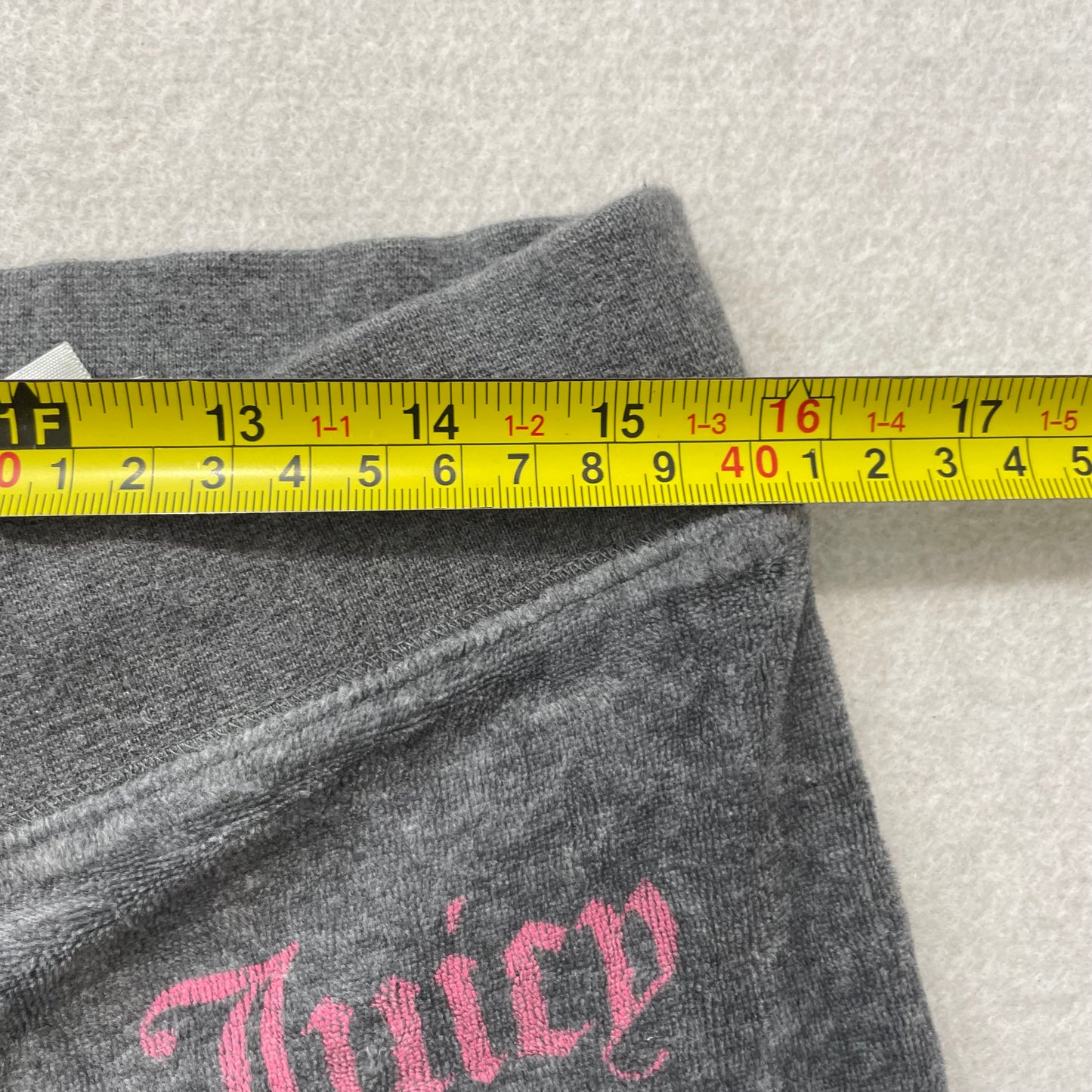Juicy Couture Women's Gray Velour Tracksuit Set Hoodie & Pant Graphic Size P/M