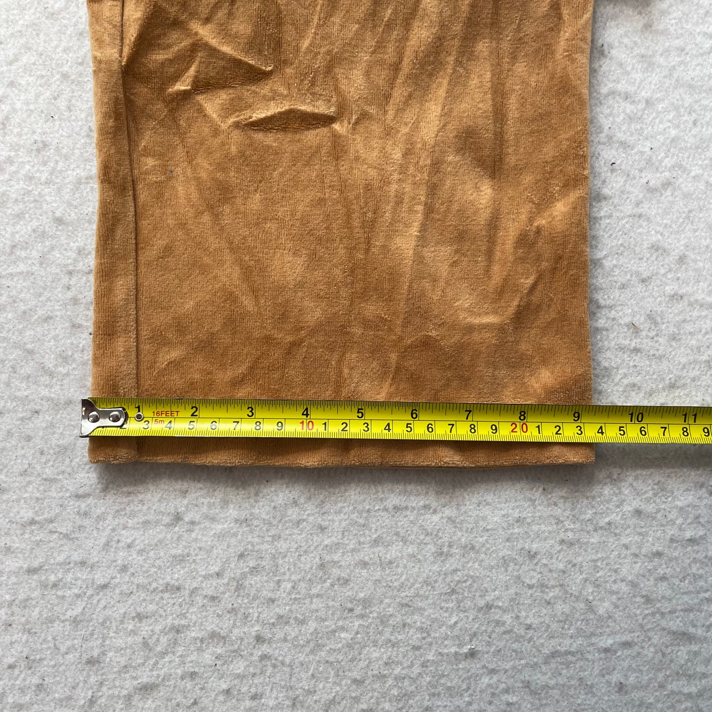 Vintage Juicy Couture Women's Camel Velour Flared Track Pants Drawstring Size L