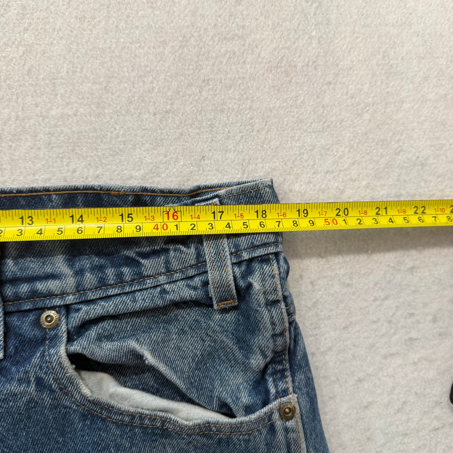Vintage Prison Blues Men's Blue Denim Double Knee Carpenter Work Jeans Size 37