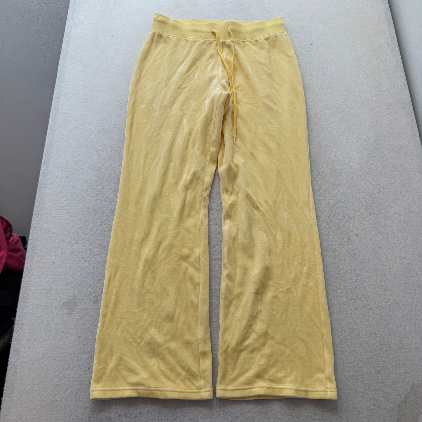 Juicy Couture Women's Pastel Yellow Tracksuit Set Full Zip Hoodie & Pant Size M