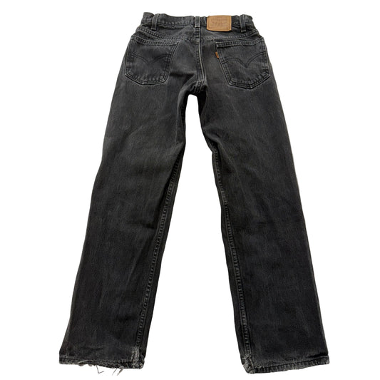Levi Strauss & Co 562 Men's Faded Black Denim Loose Fit Distressed Jeans Size 27