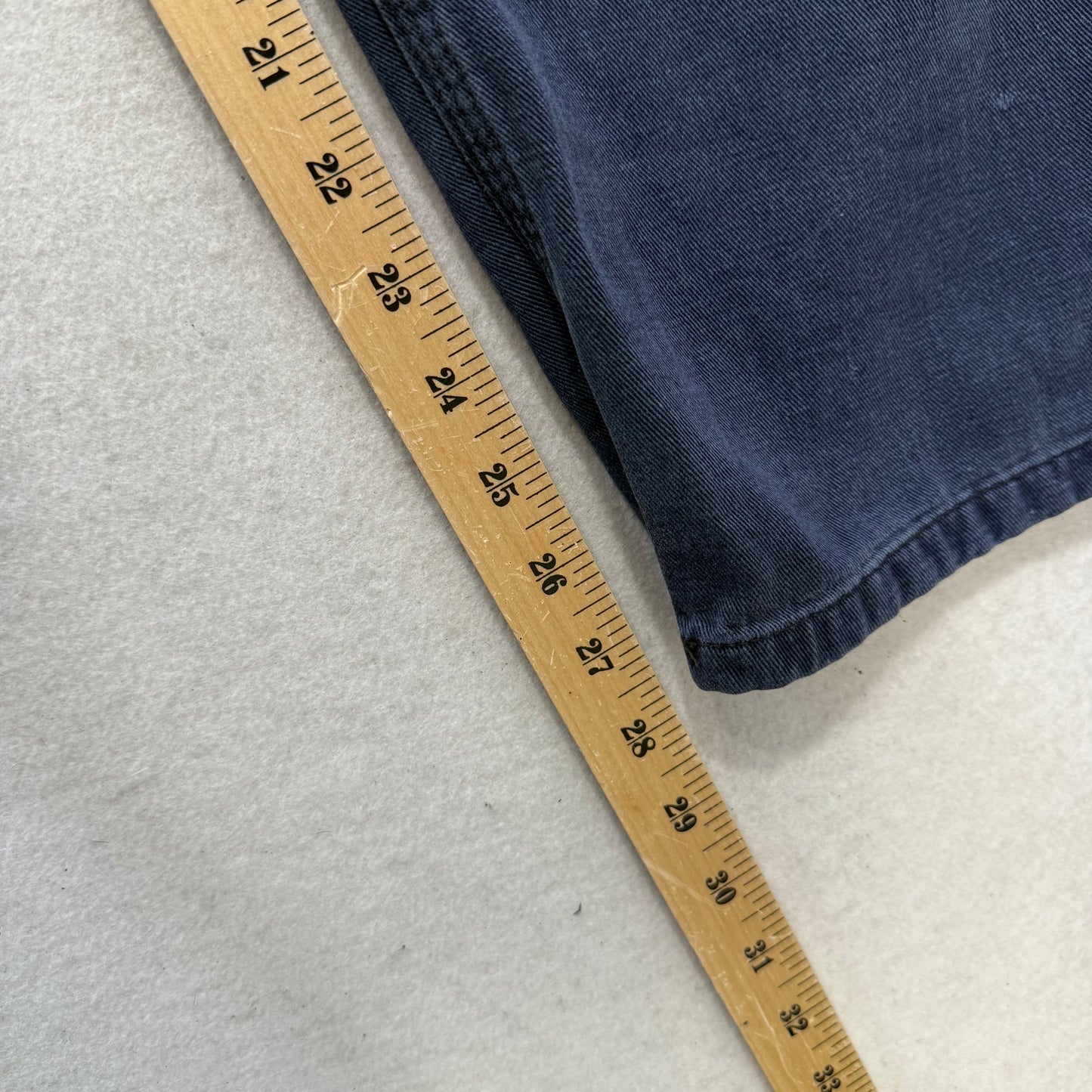 Carhartt Navy Blue Work Pants Straight Leg Utility Pockets Stained Size 42x30