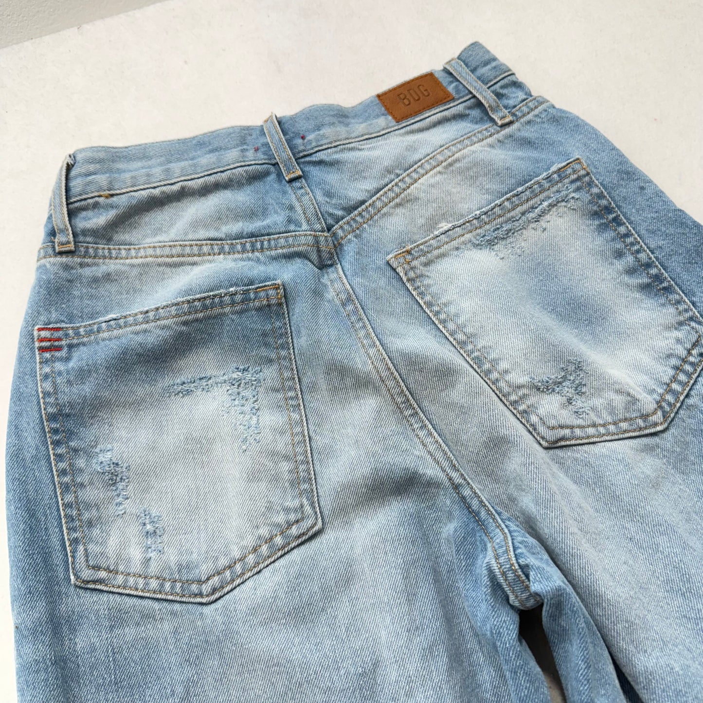 BDG Urban Outfitters Women's Blue Denim Skater Baggy Distressed Jeans Size 25