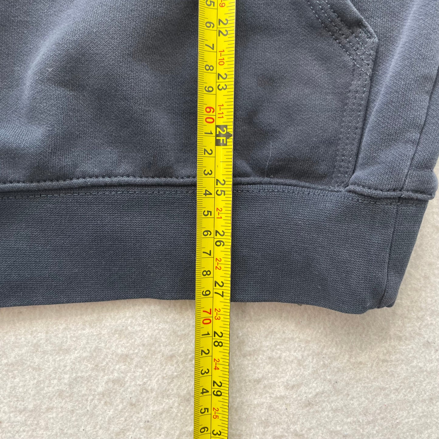 Carhartt Midweight Loose Fit Men's Dark Navy Hooded Sweatshirt Pullover Size S