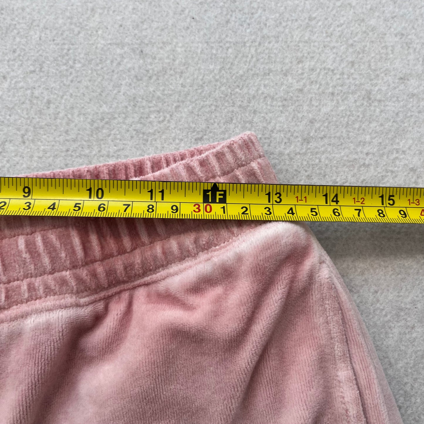 Juicy Couture Women's Light Pink Velour Jogger Sweatpants Black Label Size S