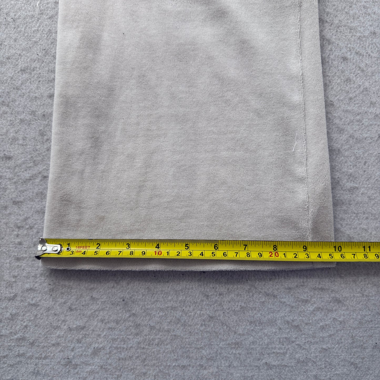 Juicy Couture Women's Light Grey Velour Flared Track Pants Drawstring Y2K Size M