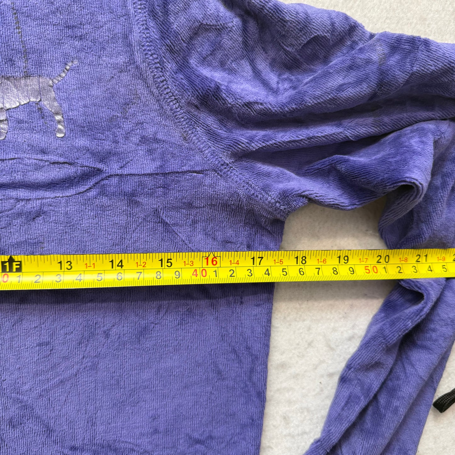Victoria's Secret PINK Womens Deep Blue Velour Zip-Up Hoodie Graphic Logo Size S