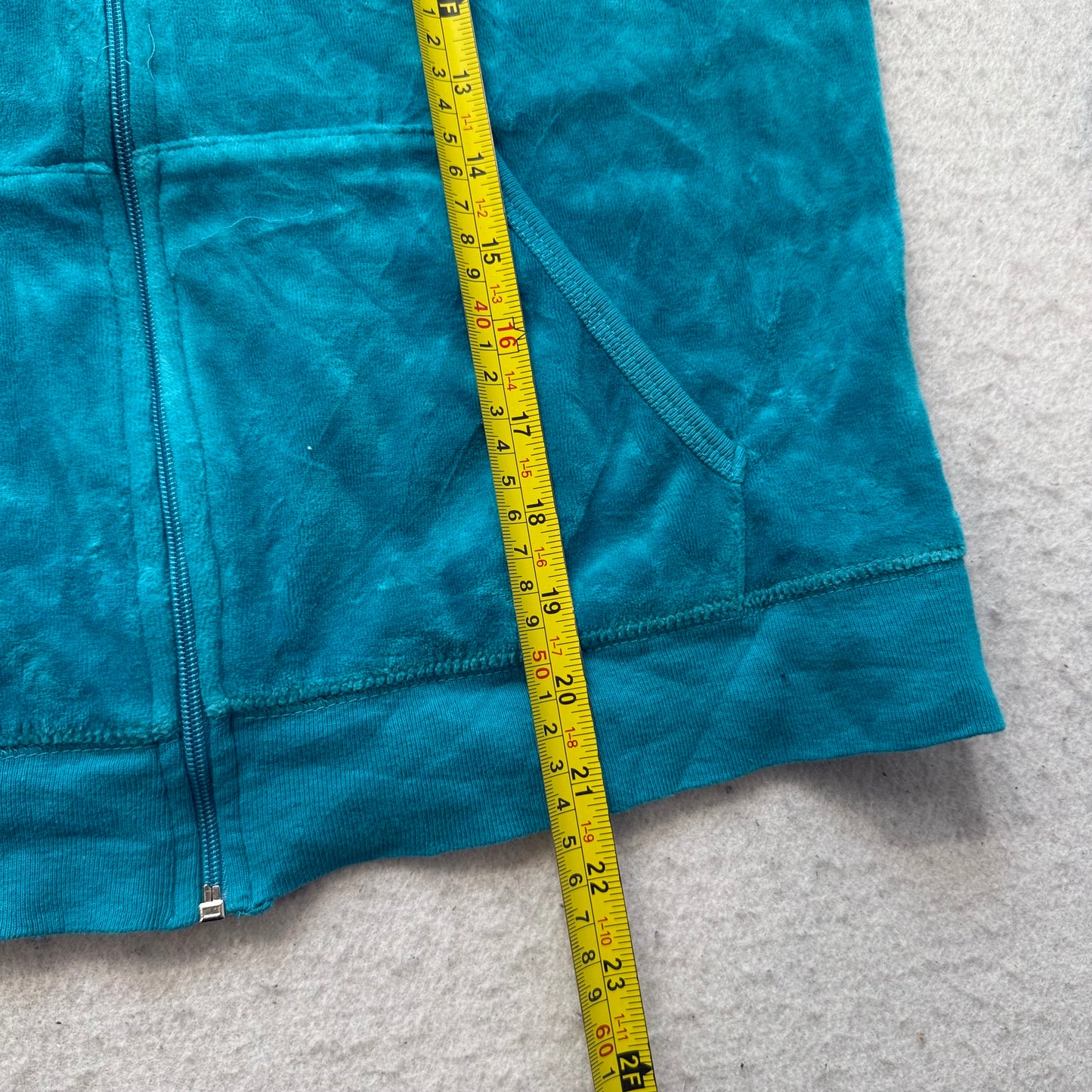 2003 Vtg Juicy Couture Scottie Dogs Womens Teal Velour Zip-Up Hoodie Y2k Size XL