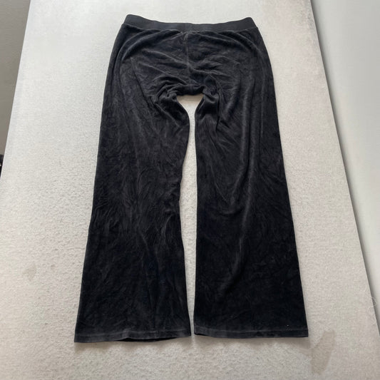 Juicy Couture Women's Charcoal Velour Flared Track Pant Loungewear Casual Size L