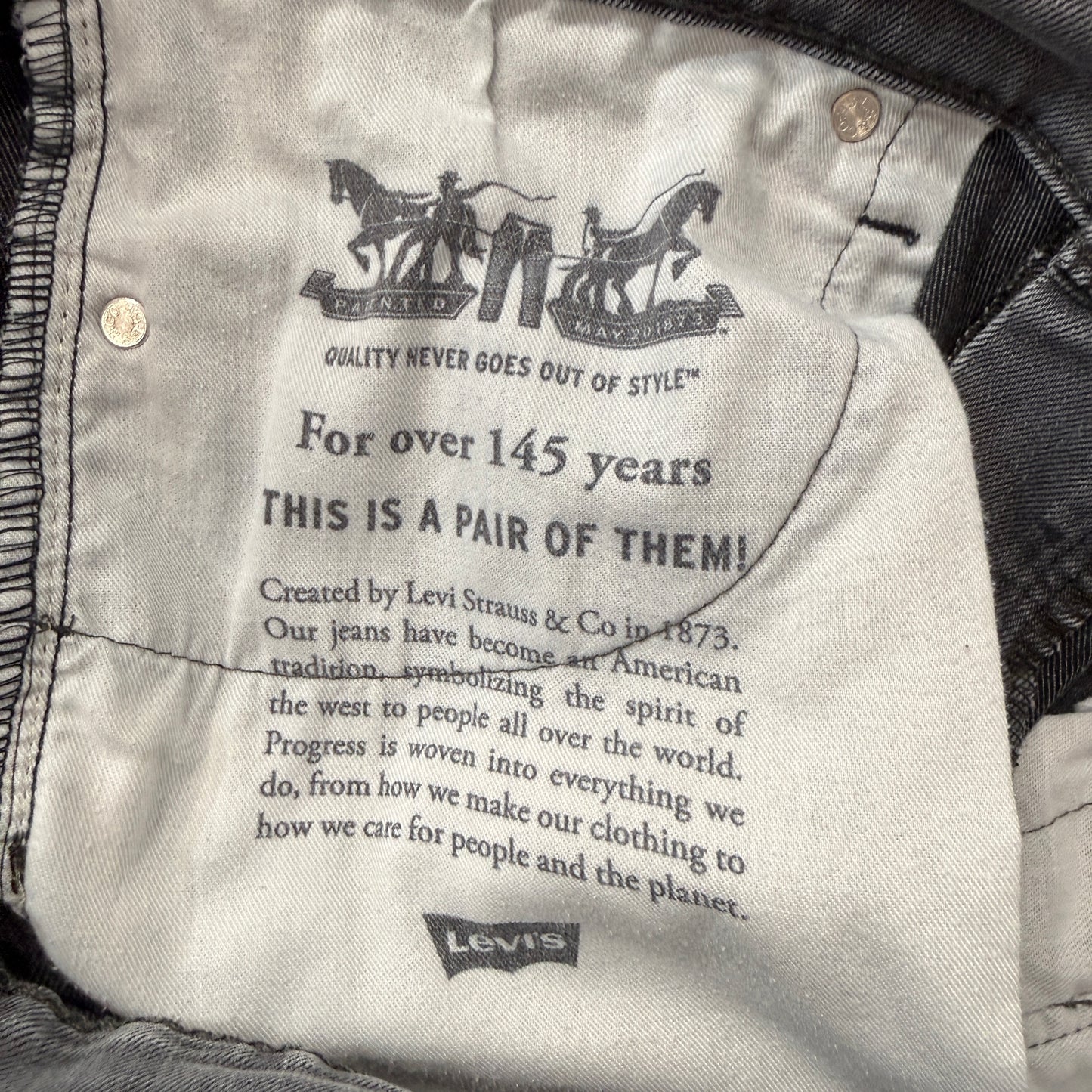 Levi's 511 Men's Grey Straight Fit Denim Jeans Pocket Classic Y2K Size 36x30