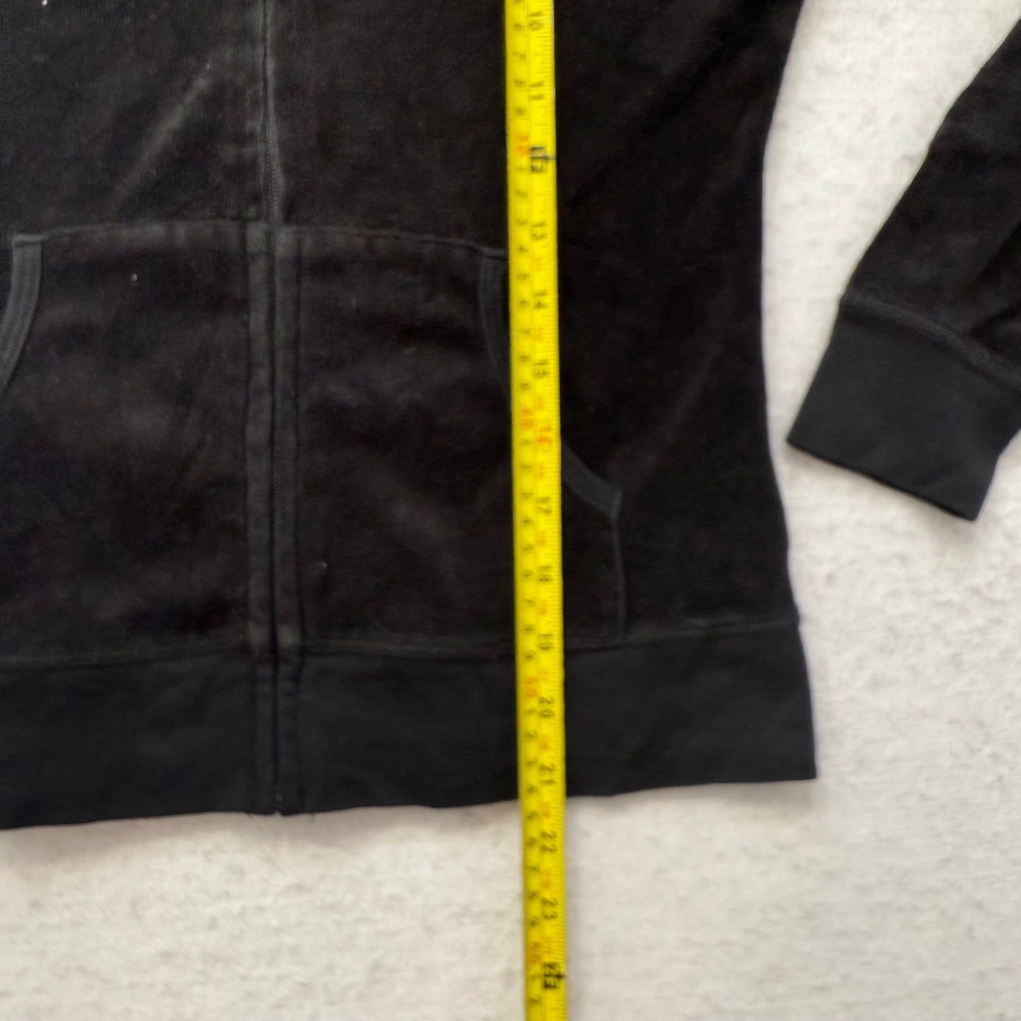 Vintage Juicy Couture Scottie Dogs Womens Black Velour Tracksuit Set Logo Size S