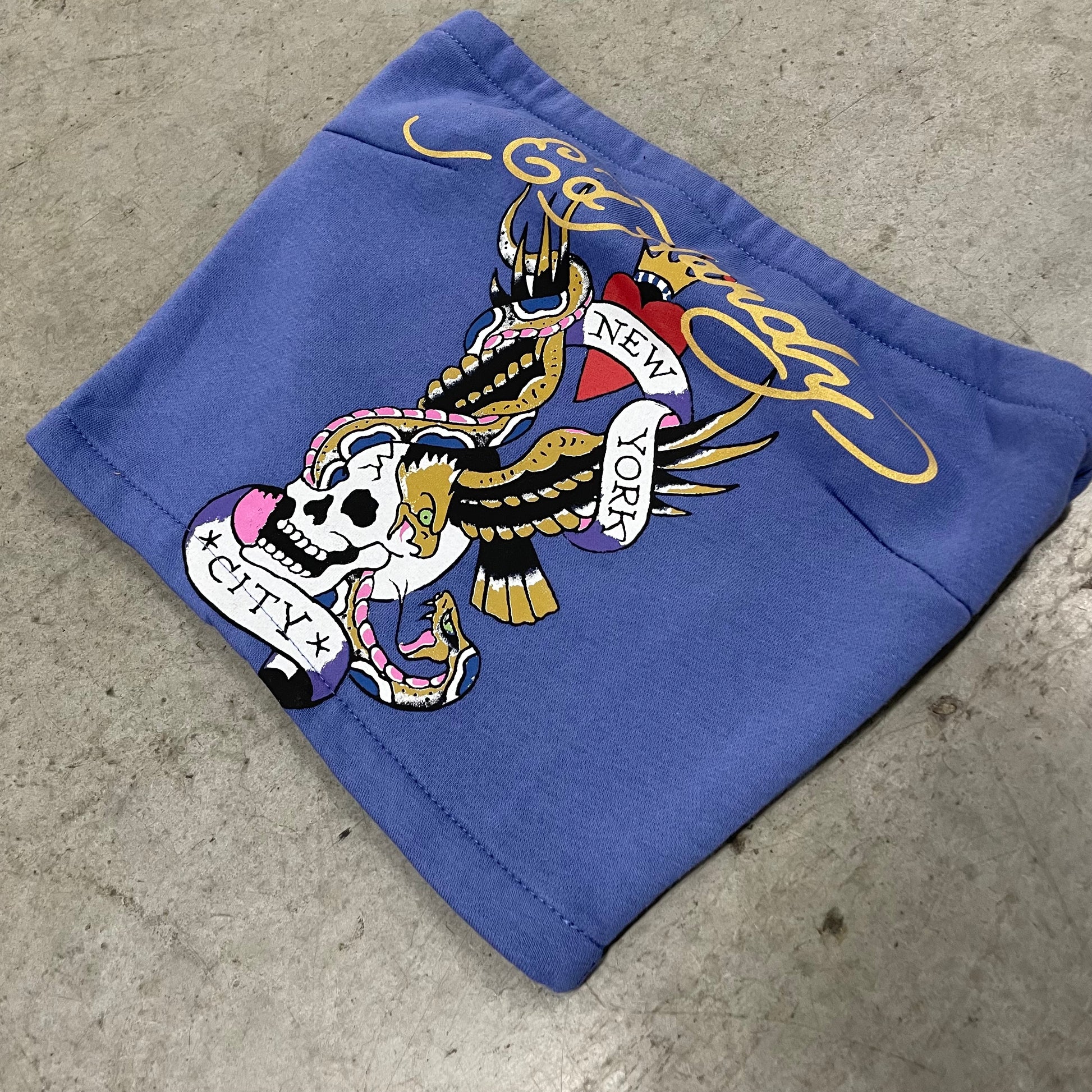 ED HARDY “NYC Skull” BLUE TUBE TOP - Clean Curriculums 