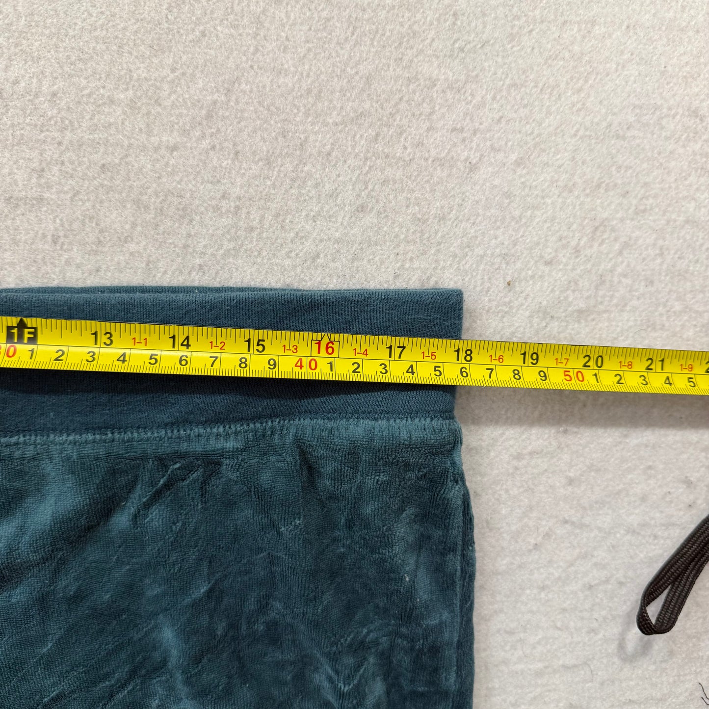 Vintage Juicy Couture Women's Teal Flared Wide Leg Track Pant Loungewear Size L