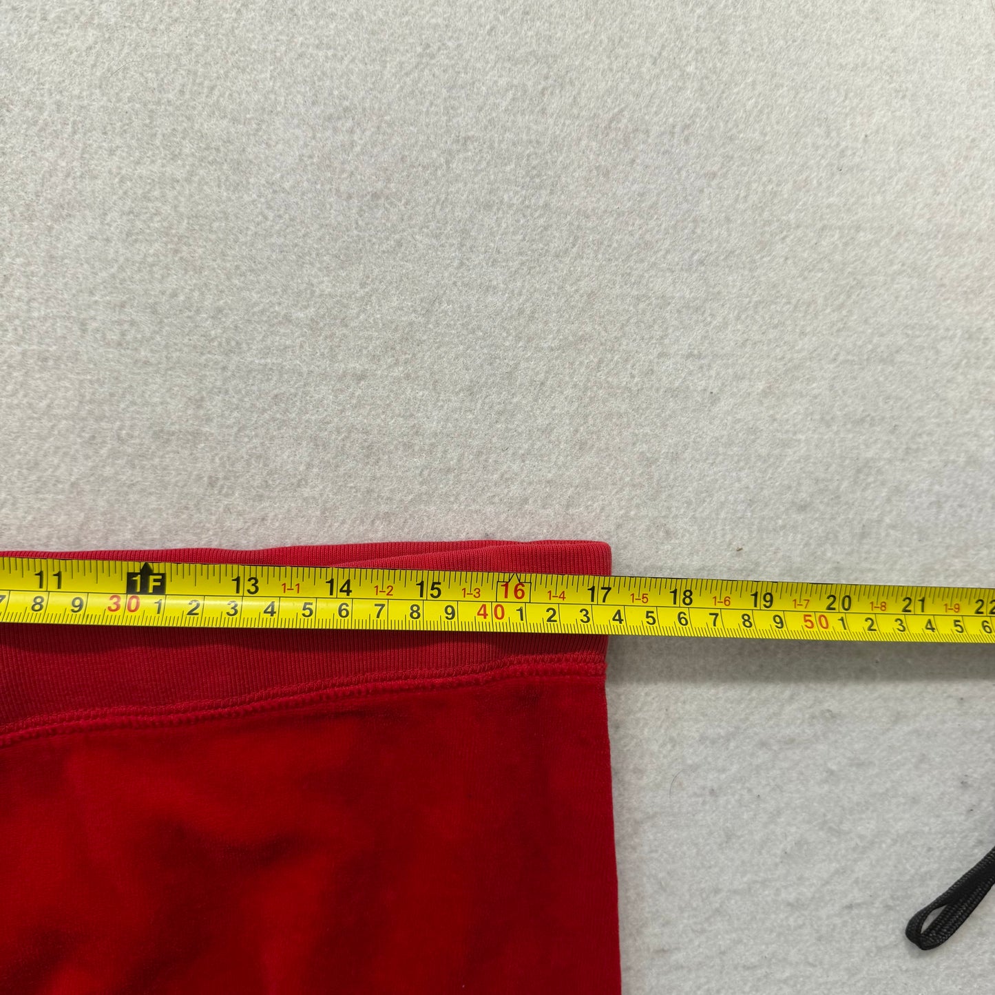2003 Vintage Juicy Couture Women's Cherry Red Velour Flared Track Pant Size L