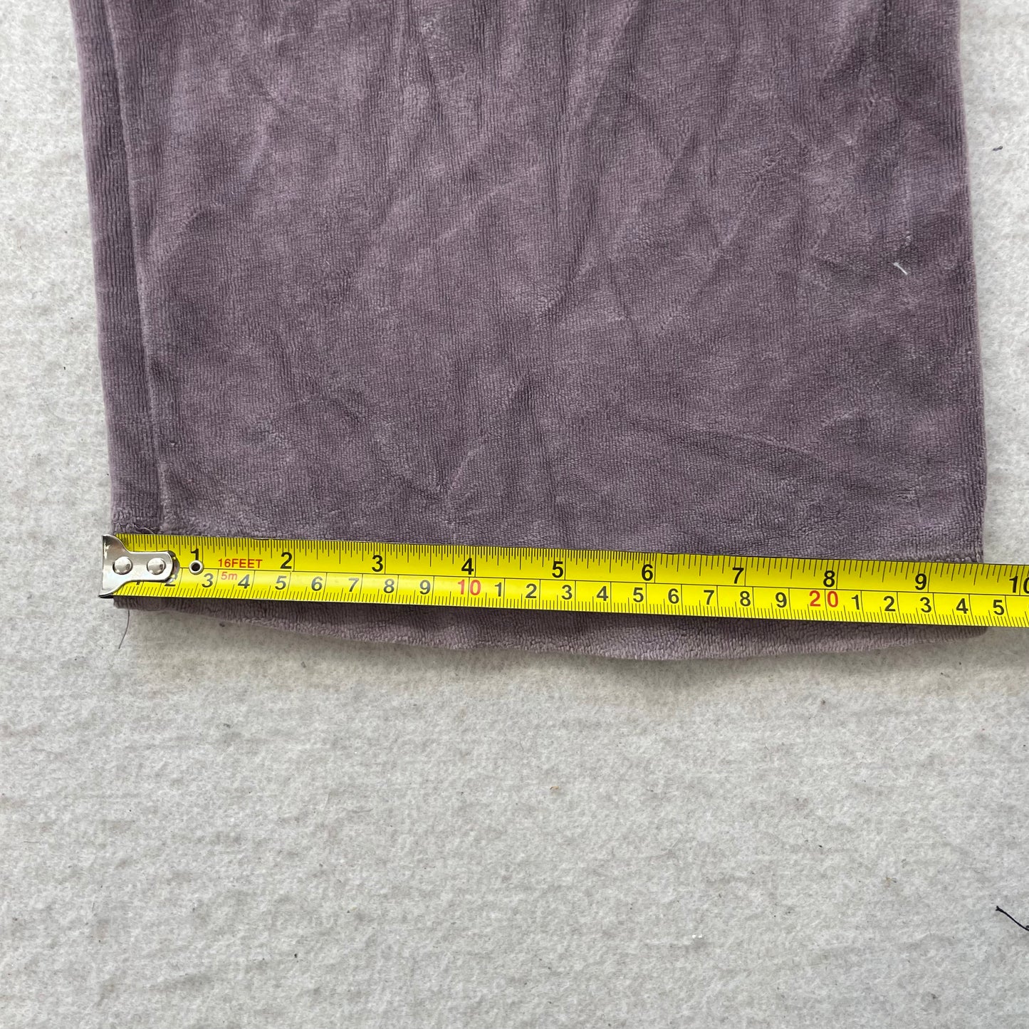 Juicy Couture Womens Dusty Purple Velour Flared Leg Track Pant Drawstring Size M