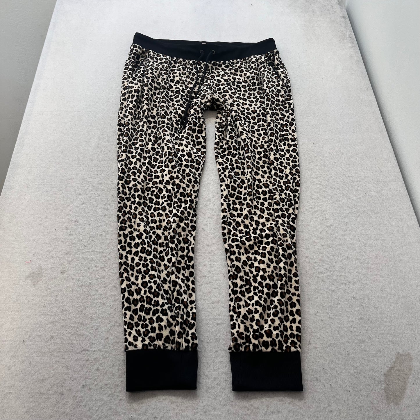 Juicy Couture Womens Leopard Print Velour Tracksuit Set Hoodie & Pant Y2k Size L