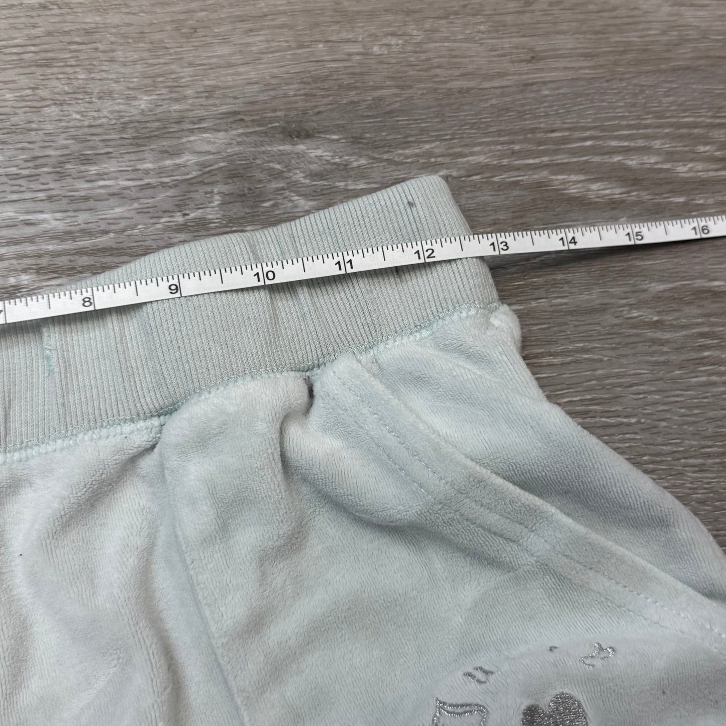Juicy Couture Forever 21 Womens Light Pastel Blue Velour Flare Track Pant Size L