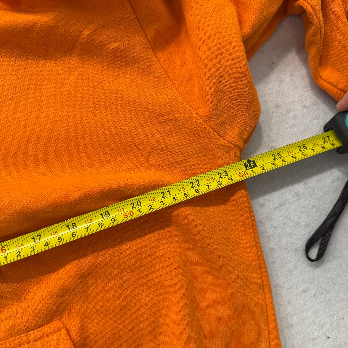 Tennessee Men's Orange Cotton Pullover Volunteers Hoodie Kangaroo Pockets Size L