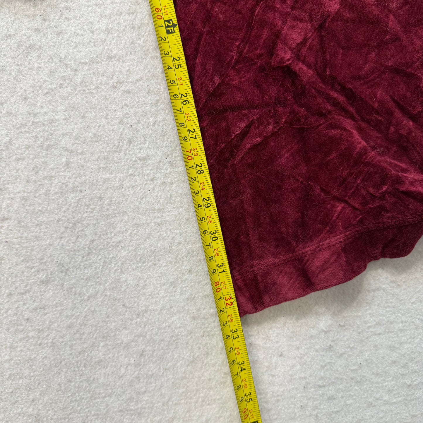 2003 Vintage Juicy Couture Women's Maroon Velour Flare Track Pant Zipper Size XL